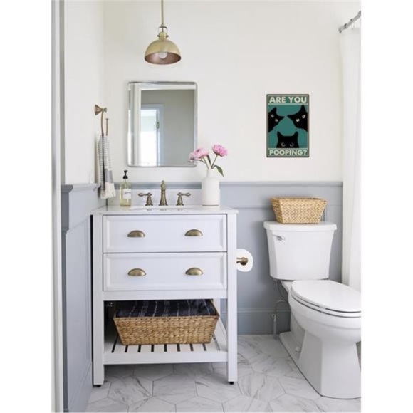 Black Cat Are You Pooping Funny Tin Signs Bathroom Wall Decor 8 x 12 Inch (918) - Picture 6 of 9